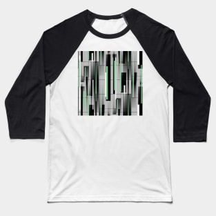 Off The Grid Green - Abstract Geometric Painting Baseball T-Shirt